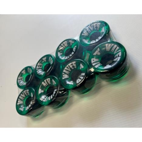 Air Waves Quad Roller Skate Wheels - Clear Green - Pack of 8 £59.95